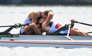 Les Français Boucheron et Androdias champions olympiques en deux de couple à Tokyo.