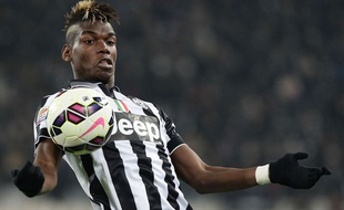 Paul Pogba lors du match entre la Juventus Turin et Sassuolo le 9 mars 2015.