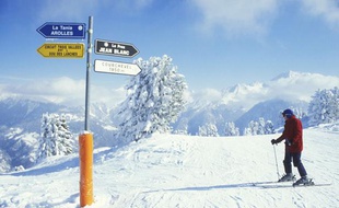 Une piste de ski à Courchevel.