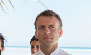 Emmanuel Macron sur l'île de Grande Glorieuse, le 23 octobre 2019.