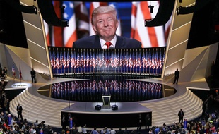 Donald Trump lors de la Convention républicaine à Cleveland, jeudi 21 juillet 2016.