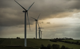Un parc éolien de Dehlingen dans le Bas-Rhin. L’hexagone compte désormais 7.950 éoliennes réparties sur 1.380 parcs