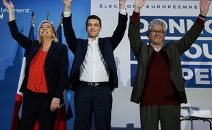 Marine Le Pen, Jordan Bardella, Hervé Juvin.