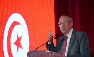 Beji Caid Essebsi, l'ancien Premier ministre et dirigeant du parti séculier Nidaa Tounès le 2 octobre 2014 à Tunis