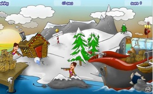 Sauvez le renne Rudolph en balançant des boules de neige sur Sarah Palin