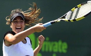 La joueuse de tennis française Aravane Rezaï, lors d'un match à Key Biscane, le 25 mars 2010