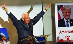 Roger Stone lors d'un meeting le 23 octobre 2018