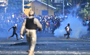 Affrontements entre la police et les manifestants à Port-au-Prince, le 13 février 2019.