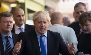 Boris Johnson lors d'un déplacement à Doncaster le 13 septembre 2019.