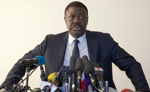 Pape Diouf en conférence de presse en novembre 2014.