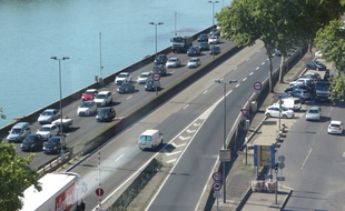 Lyon, le 26 août 2015
Vue de l'autoroute A7 qui démarre au Sud de la ville de Lyon