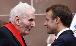 Emmanuel Macron commémore l'appel du 18 juin au côté d'Hubert Germain