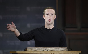 Mark Zuckerberg évoque sa vision de la liberté d'expression devant les étudiants de l'Université de Georgetown, le jeudi 17 octobre 2019.