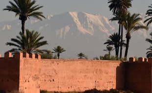 Une vue de Marrakech au Maroc.