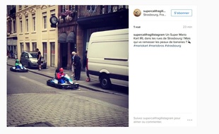 Une course de «Mario Kart» dans les rues de Strasbourg, dimanche.