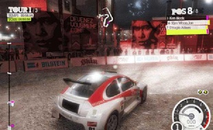 Capture d'écran d'une session du jeu de rallye «Colin McRae Dirt 2» envoyée par Bobby à Rue89.