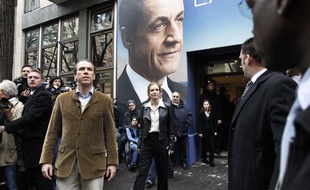 Nathalie Kosciusko-Morizet à l'inauguration du QG de campagne de Nicolas Sarkozy à Paris le 18 février 2012.