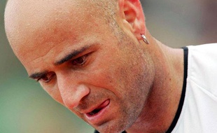 Andre Agassi à Roland-Garros, le 24 mai 2005.