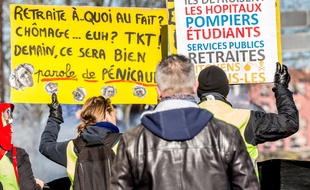Une manifestation contre la réforme des retraites, à Toulouse le 6 février 2020.