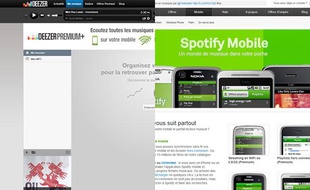 Deezer et Spotify, plateformes de streaming.