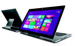 Le pied de l'Acer Aspire R7 a été étudié pour que son écran puisse être placé dans de nombreuses positions.