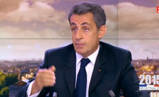 Nicolas Sarkozy le 7 décembre 2015 au JT de France 2.