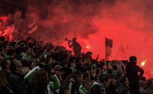 Les supporters de l'ASSE, ici lors du derby dans le Chaudron le 5 novembre. JEFF PACHOUD