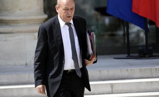 Le ministre de la Défense Jean-Yves Le Drian à l'Elysée le 17 juin 2015