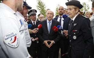 Gérard Collomb s'est rendu à Trappes, ce mercredi 23 août.