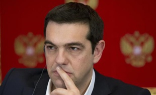 Le Premier ministre grec Alexis Tsipras au Kremlin à Moscou le 8 avril 2015