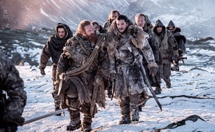 Kit Harington et Kristofer Hivju (Jon Snow et Tormund Giantsbane) dans la saison 7 de la série «Game of Thrones».