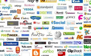 Collage de logos de services web 2.0.