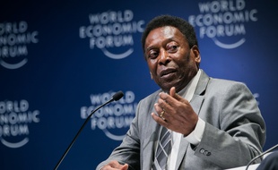 Le Brésilien Pelé lors du Forum économique mondial à Sao Paulo, le 14 mars 2018.