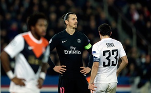 L'attaquant du PSG Zlatan Ibrahimovic, le 8 décembre 2015 au Parc des Princes.