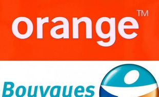 Photo montage des logos de Bouygues Telecom et de Orange