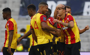 La joie des Lensois après leur victoire contre Saint-Etienne