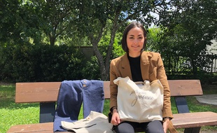 Emmanuelle Morère, créatrice de Pierrette & Yvonne, lance une collection de vêtements pour femme en tissu recyclé et made in France.