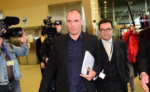 Le ministre grec des Finances Yanis Varoufakis à Bruxelles, le 5 mai 2015