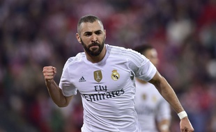 Karim Benzema lors du match entre le Real Madrid et l'Athletic Bilbao le 23 septembre 2015.