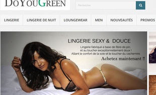 Capture d'écran du site de la marque Do You Green.