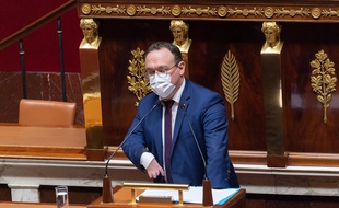 Damien Abad, président du groupe Les Républicains à l’Assemblée nationale, le 1er avril 2021.