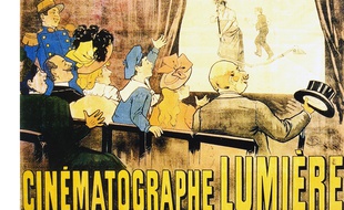 Publicité pour le Cinématographe des frères Lumière en 1996.