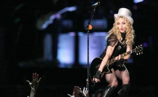 Madonna, le 20 septembre 2008 au Stade de France, à Saint-Denis.
