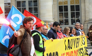 Manifestation des salariés de Ford le 9 mars 2018 dans les rues de Bordeaux.