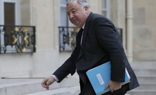 Gérard Larcher à son arrivée à l'Elysée le 18 février 2015