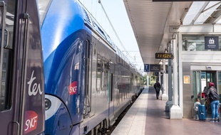 Un TER gare de Lyon Part-Dieu.