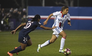 La Lyonnaise Delphine Cascarino, ici lors du choc face au PSG (0-1) le 17 décembre dernier.