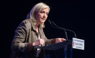 Marine Le Pen en meeting, le 28 février 2015.