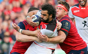 Yoann Huget et le Stade Toulousain vont retrouver les Irlandais du Munster à Thomond Park en Champions Cup, comme ici le 1er avril 2017.