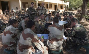 Les troupes française pendant l'opération Serval au Mali, le 14 janvier 2013